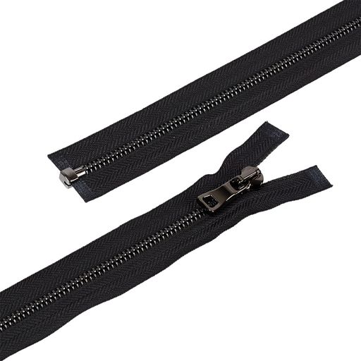 Молния Металл декоративная Gamma Premium MLP-5 60 см под черный никель черный никель однозамковая Тип 5 1 шт разъёмная ЧЕРНЫЙ