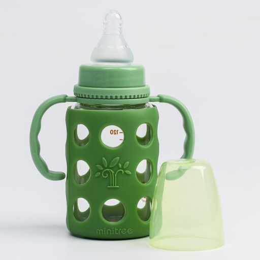 Бутылочка в силиконовом чехле, стекло, классическое горло, +3мес., 120мл., цвет МИКС для мальчика - Simaland фото 2