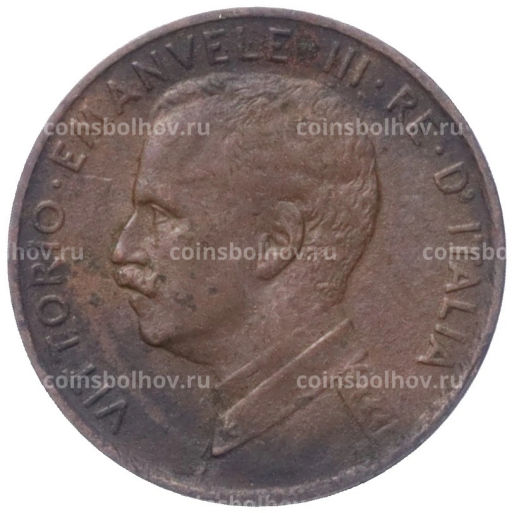 Монета 1 чентезимо 1915 года Италия