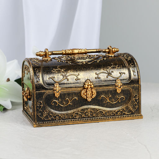 Шкатулка музыкальная 17х11х10 см коричневая / 63312G /уп 36/пластик - Галеонтрейд фото 3