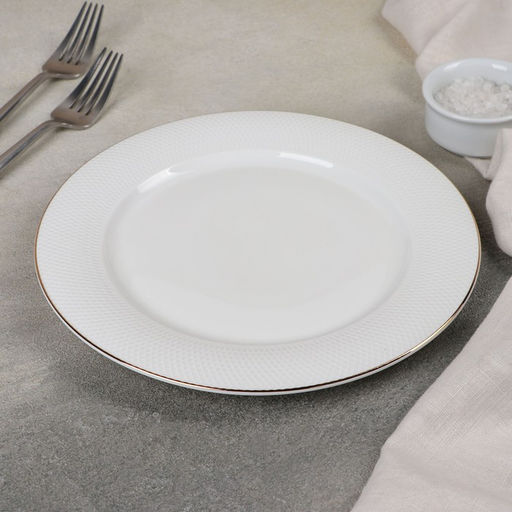 Тарелка фарфоровая обеденная «Маретта», d=23 см