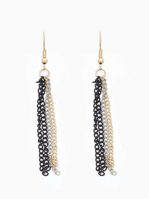 Набор 2 предмета: серьги, бусы Унисон накрученность, цвет золото в чёрном, 60 см