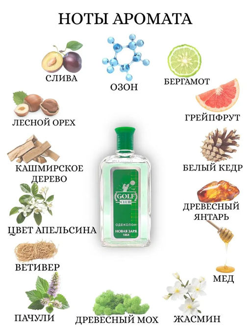 НЗ. Одеколон "Гольф Клуб / Golf Club" 85 мл / 18 Новинка!