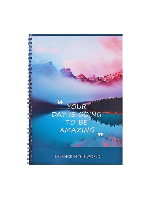 Тетрадь A4, 60 листов в клетку, на гребне «Пейзаж. Горы»