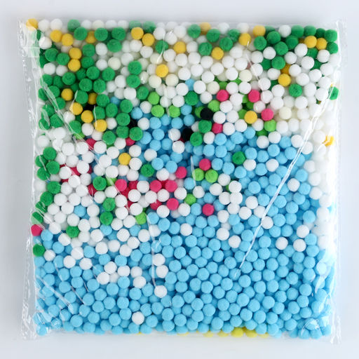 Аппликация помпошками Лама и кактусы размер 30 30 см, клей 30 мл - Simaland фото 4