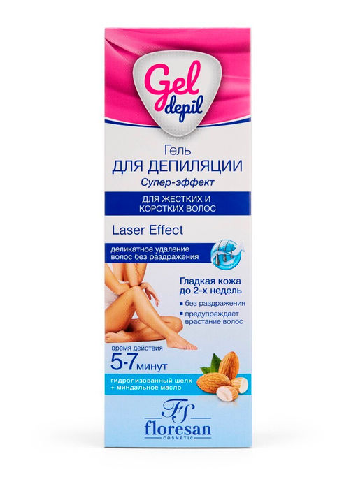 Floresan GEL DEPIL Гель для депиляции жестких и коротких волос СУПЕР-ЭФФЕКТ 100мл