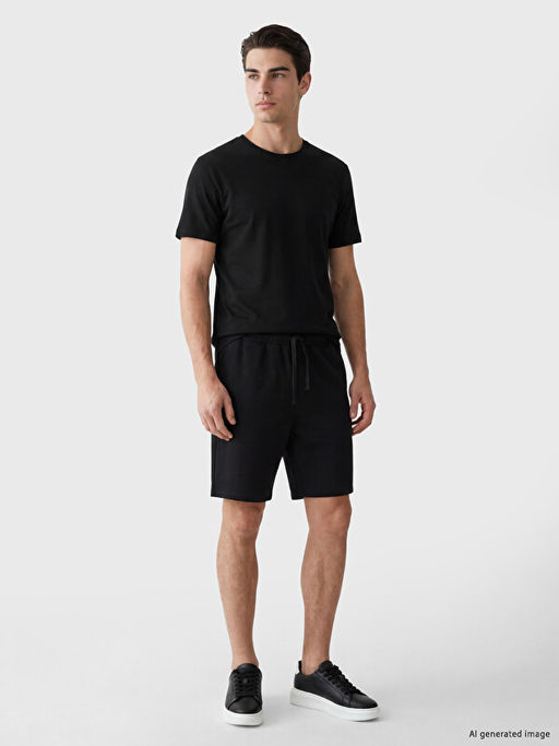 Slim Fit Bisiklet Yaka Erkek Ti??rt - Waikiki фото 2