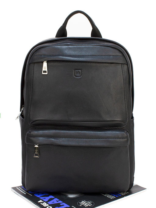 LACCOMA рюкзак 2004-9-черный натуральная кожа полиэстр
