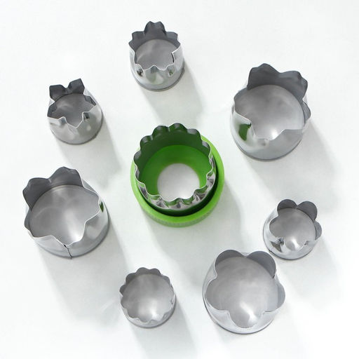 Набор овощерезок «Вкус», 8 предметов, зелёный