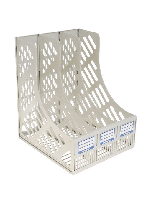 Лоток вертикальный, 3-х секционный, разборный, чёрный