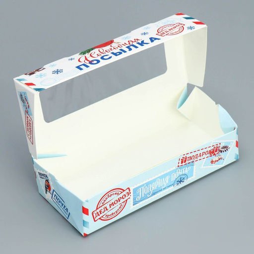 Цена за 5 шт. Коробка складная Новогодняя посылка, 17 7 4 см - Дарите счастье фото 4