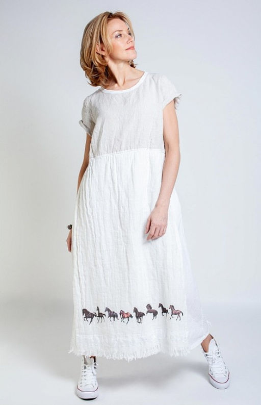 умягченный лен 100% платье - Luxuria фото 2