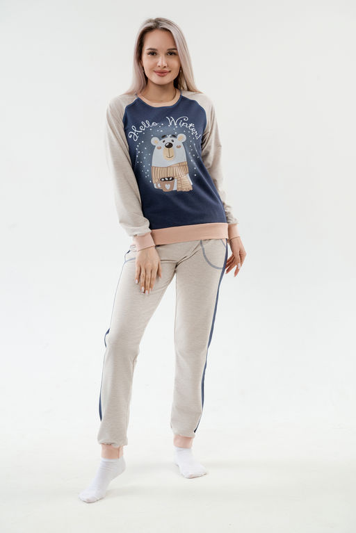 Костюм женский из футера Гамми индиго - Амадэль фото 3