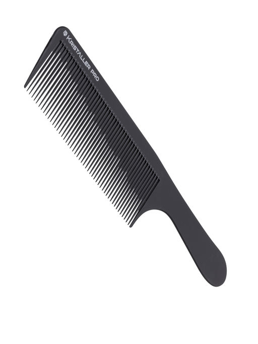 Kristaller Профессиональный гребень для волос с ручкой 0611, карбон, черный, 22 см  фото 6