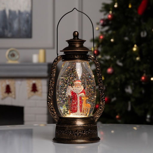 Фигура светодиодная «Дед Мороз» 26×14×12 см, от бат. батарейки ААx3 (не в комплекте), USB, свечение тёплое белое