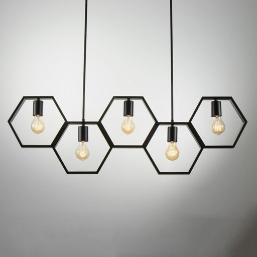 Светильник BayerLux «Соты» 5хE27 40 Вт черный 100×4×100 см