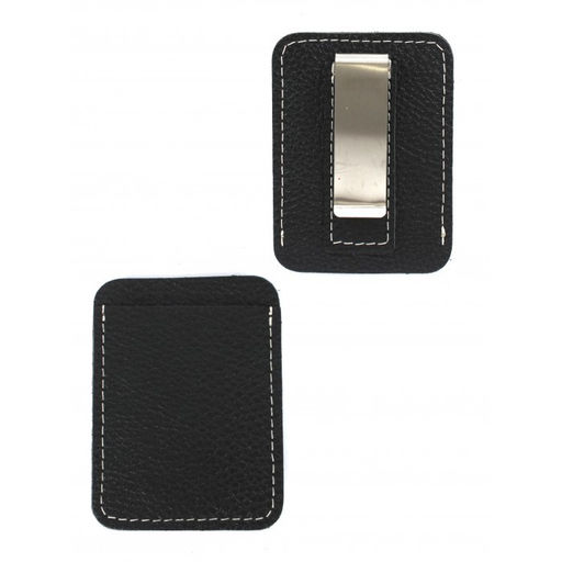 Обложка пропуск/карточка/проездной Croco-фк-1009 металл клипса д/денег, натуральная кожа черный флотер (40) 263630