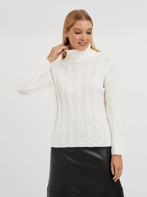 водолазка женская из хлопка с объемными косами - Glenfield фото 3