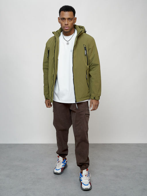 Куртка молодежная весенняя с капюшоном цвета хаки - Mtforce фото 16
