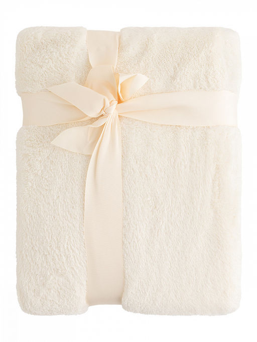 Плед плюшевый 150x200 молочный - Denastia фото 3