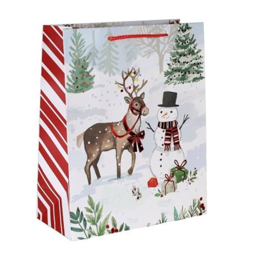 Цена за 12 шт. Пакет подарочный 26х32х12см / 5385L /уп 12/384/Новый год - Галеонтрейд фото 2