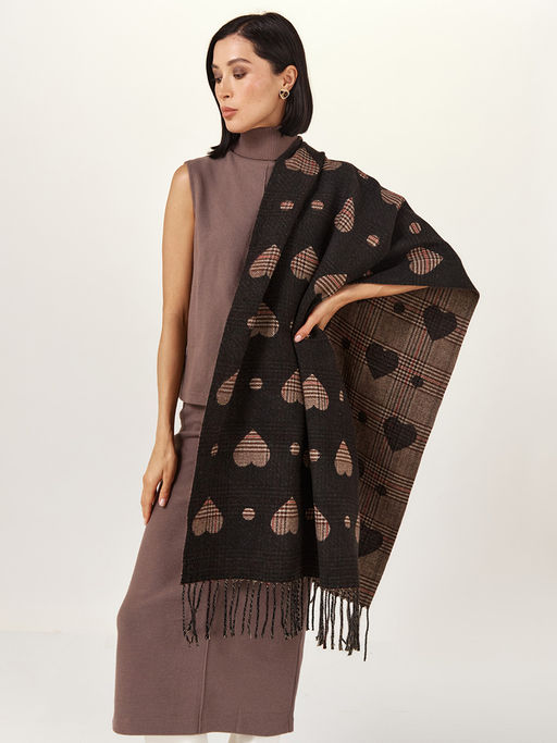 в составе ШЕРСТЬ  и КАШЕМИР Большой, мягкий, теплый  двусторонний палантин - Tantino фото 6