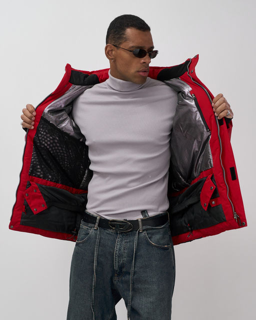 Горнолыжная куртка мужская зимняя красного цвета 7613Kr - Mtforce фото 13