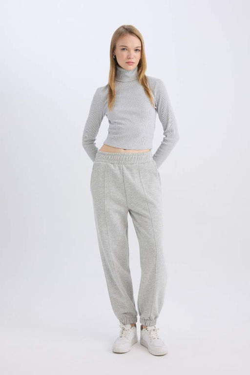 Классная облегающая водолазка в рубчик, базовая однотонная футболка с длинными рукавами - Defacto фото 2