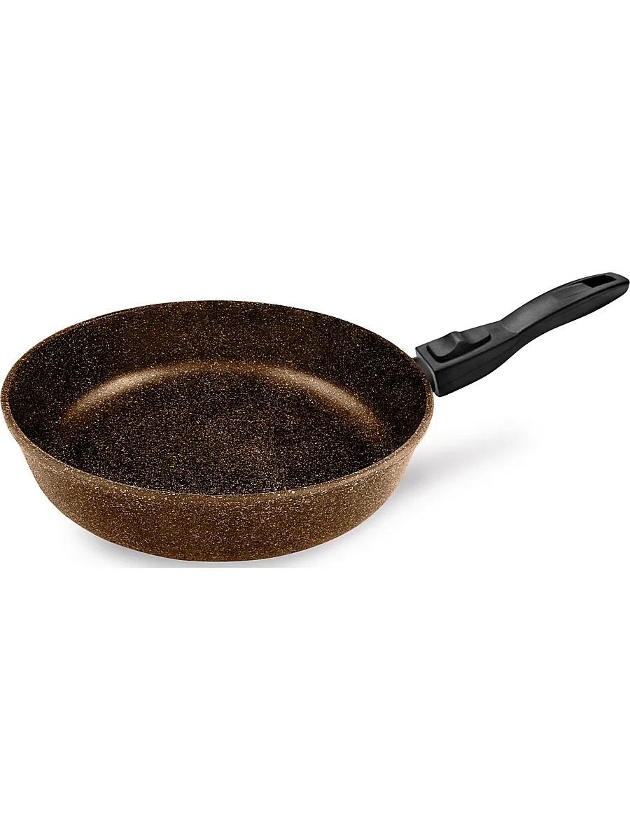 Сковорода Neva Granite Brown, съемная ручка, 24 см - Нева металл посуда фото 3