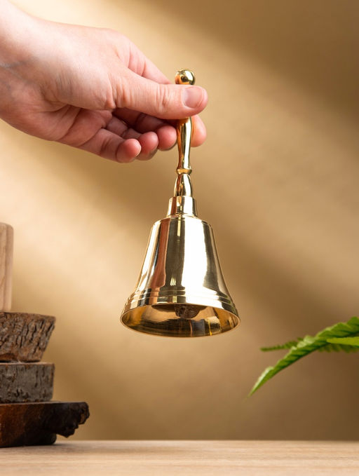 Цена за 2 шт. Колокольчик, 7×7×16.5 см, латунь