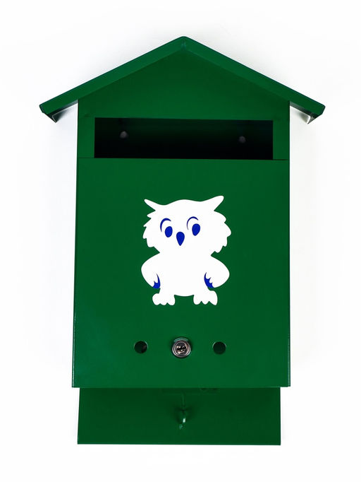 Ящик почтовый с замком, вертикальный "Филин", зеленый