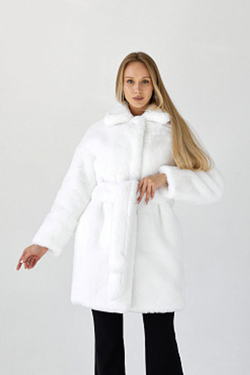 Шубка утеплённая 25005 (белый) - Kankan фото 4