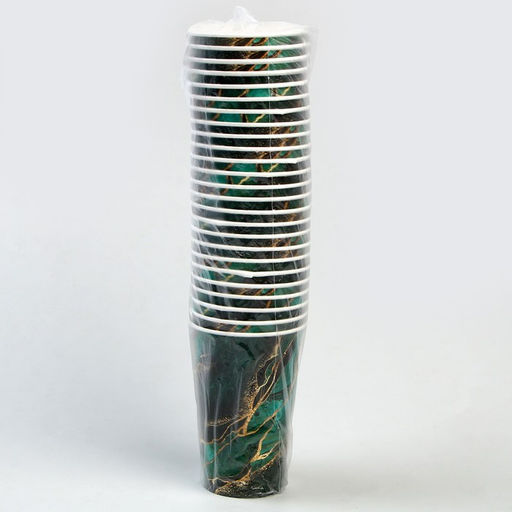 Цена за 10 шт. Стакан бумажный для кофе Мрамор, 400 мл - Страна карнавалия фото 2