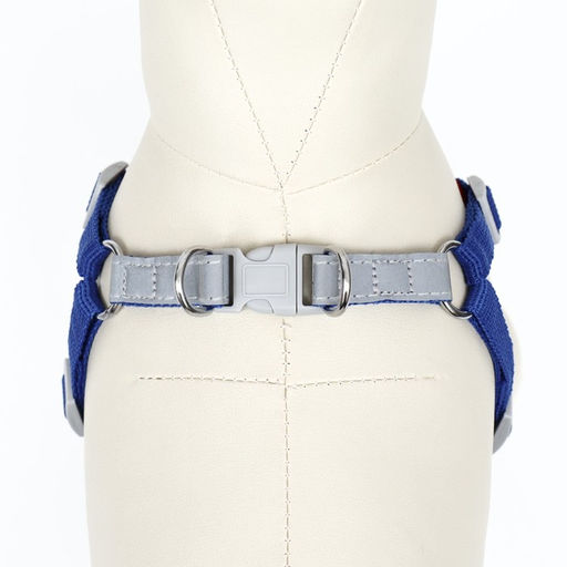 Комплект Sport+, S, поводок 150 x 1,5 см, ОШ 39-41 см, ОГ 44-48 см, вес животного 7-13 кг, синий 96 - Пижон фото 5