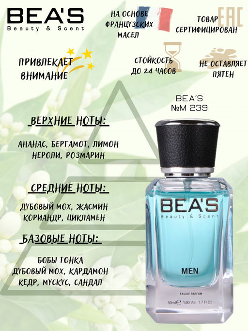 Парфюм Beas 50ml M 239  Men  фото 2