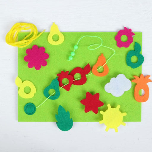 Коврик из фетра развивающий «Накорми гусеницу»