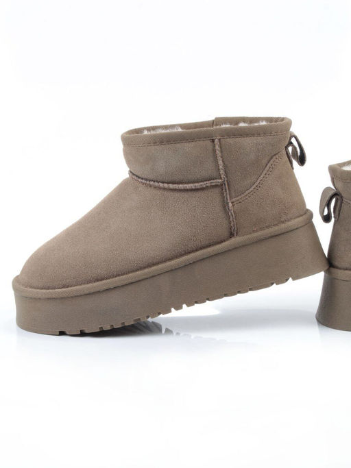 04-PF8520-6 KHAKI Угги женские (натуральная замша, 100% шерсть)