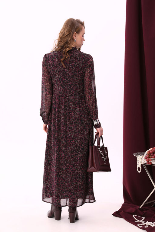 Платье NIKVA н801-2-Р винный леопард  фото 5