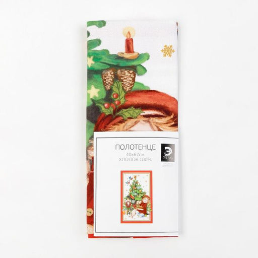 Новогоднее полотенце Этель Новогодняя сказка 40х67 см, 100% хлопок, саржа 190 гр/м2  фото 7