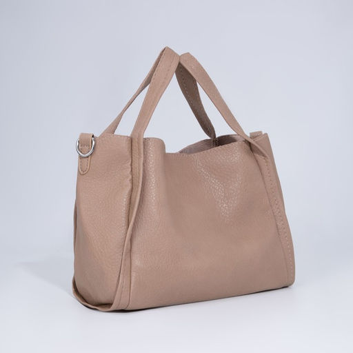 Сумка-тоут на кнопке, косметичка на молнии, цвет бежевый - Simaland фото 2