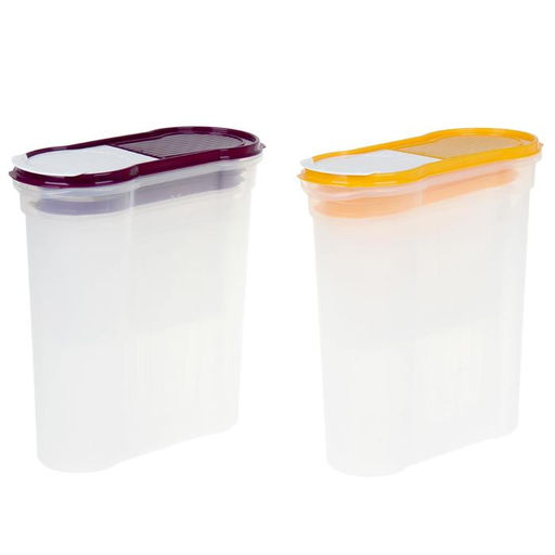 Набор банок для хранения «Стайл», 3 шт: 1,3 л; 2,2 л; 4 л, пластик, крышки МИКС