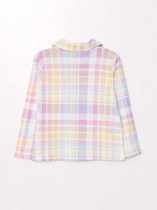 G?mlek Yaka Ekose K?z ?ocuk Pijama ?st - Waikiki фото 2