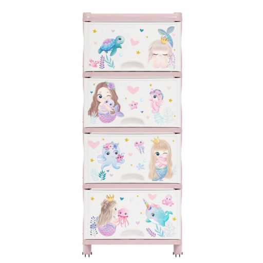 Комод 4-х секционный детский (для девочек) М1240