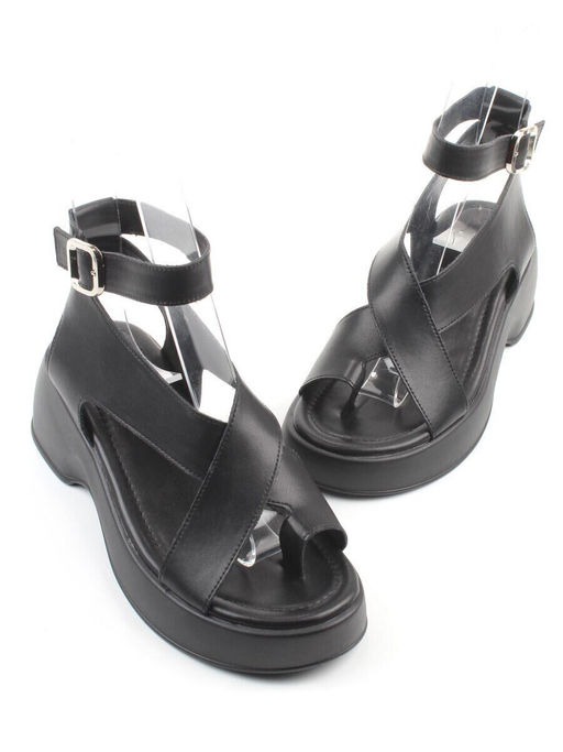 08-XT148-011 BLACK Босоножки женские (натуральная кожа)