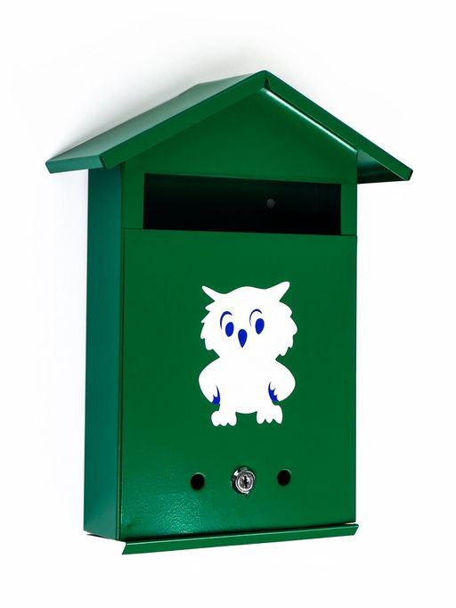 Ящик почтовый с замком, вертикальный "Филин", зеленый