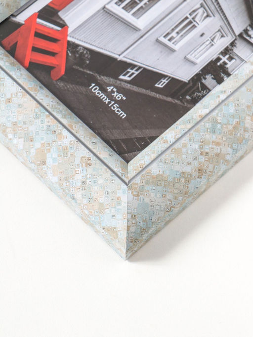 Фоторамка для фото 10×15 см «Марокканская мозаика», пластик, оттенки голубого, 19.8×15×2 см