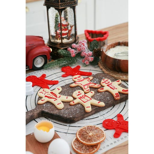 Форма для печенья Доляна «Пряничный человечек», двусторонние печати 3 шт., пресс, 13×11×3.5 см, МИКС