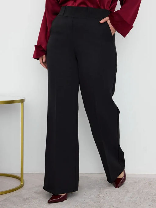 Брюки палаццо классические на резинке