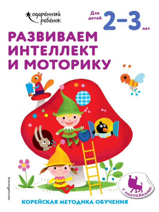 Развиваем интеллект и моторику: для детей 23 лет (с наклейками)