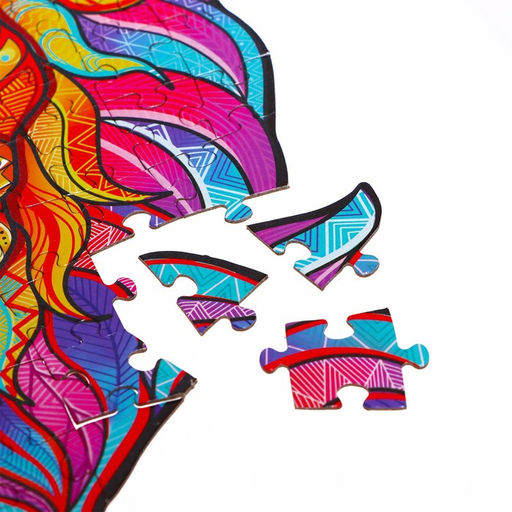 Фигурный пазл в металлической коробке Сказочный лев, 76 деталей - Puzzle time фото 3